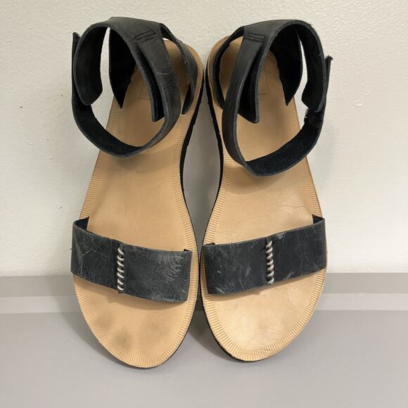 REEF Voyage Hi Womens Flat Sandals Gladiator Gray‎ Faux Leather Sz EU 37.5, US 7 - Picture 2 of 5